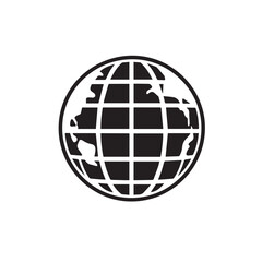 globe on white background