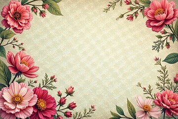 Vintage floral wallpaper with faded colors and delicate patterns, faded, wallpaper, design