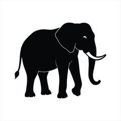 Fototapeta premium elephant silhouette vector