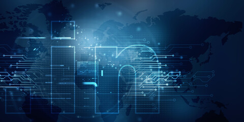 Fototapeta premium 2d rendering globe with dot in 