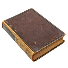Obraz premium Closed old hardcover book isolated on a transparent background