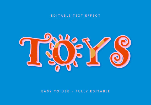 Orange Playful Doodle Cartoon Handwritten Text Effect