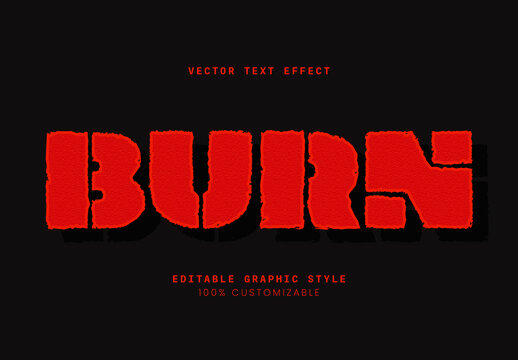 Orange Rough Distressed Texture Grunge Text Effect