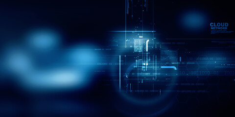 2d illustration Abstract futuristic electronic circuit technology background