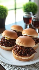 Pulled pork sliders, home dining