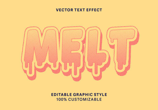 Yellow and Orange Melting Font Dripping Melt Text Effect