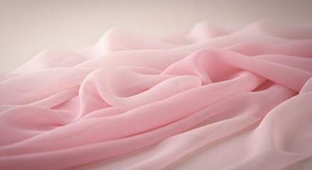 Obraz premium Soft pink chiffon fabric draped elegant texture background rose silk airy on transparent background