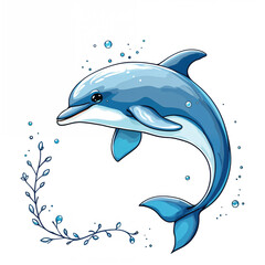 Obraz premium dolphin jumping out of water