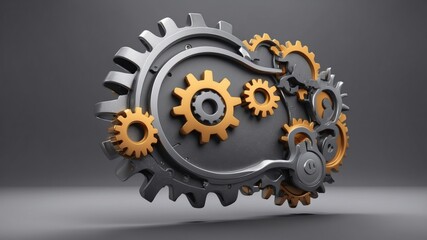 Interlocking gears: complex and interconnected. A visual metaphor for mechanics, engineering, and technology.