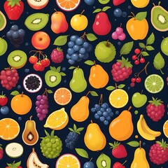 seamless background with fruits