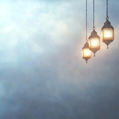 arabic lantern of ramadan celebration background