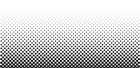 Black dots halftone vector background element.