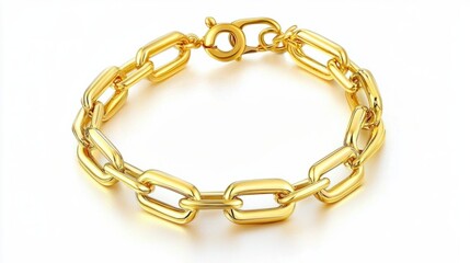 Obraz premium Elegant Gold Chain Bracelet with Modern Link Design for Fashion Accessory