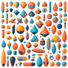 seamless pattern with blue and white circles