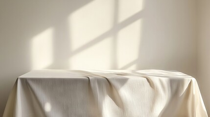 Soft Natural Light on a Table with White Cloth