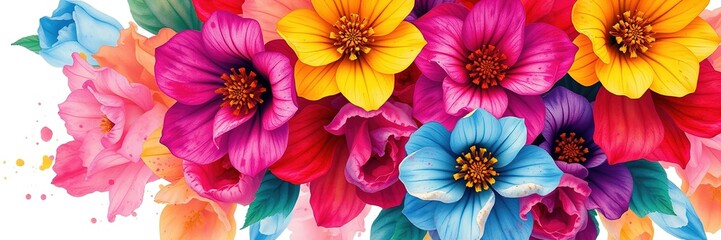 Watercolor Industrial Blooms: Abstract Textures