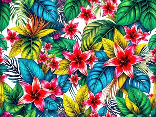 Watercolor Symphony of Lush Foliage