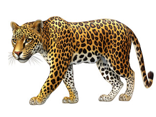 Obraz premium Majestic leopard prowling in the dark, a captivating wildlife portrait