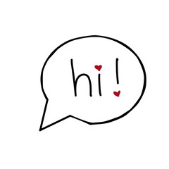 Hi bubble icon