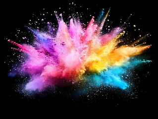 Vibrant color explosion studio digital art abstract dynamic creative expression