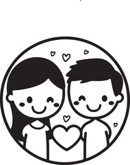 vector illustration of a couple