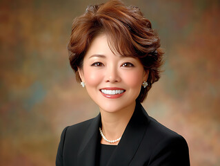 Fototapeta premium Professional portrait of a businesswoman office setting photography studio lighting headshot empowerment