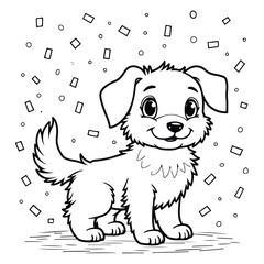 coloring page dog