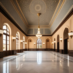 Fototapeta premium Spacious hall in a palace or Middle Eastern sheikh residence