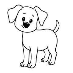 Fototapeta premium coloring page dog