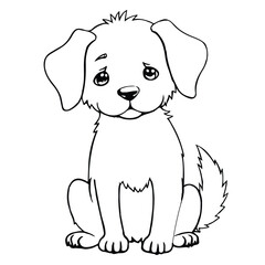coloring page dog