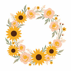 Blossoming Harmony: The Vibrant Elegance of Sunflowers and Roses

