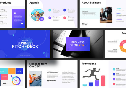 Creative Business Pitch Deck Presentation Template