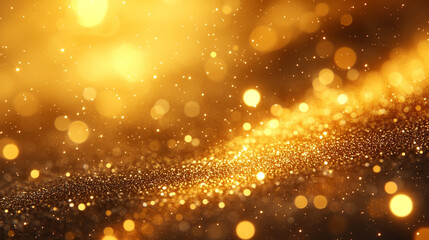 Fototapeta premium A modern abstract background featuring glowing yellow particles, symbolizing energy, creativity, and innovation, with a dynamic and futuristic feel, ideal for design and digital art concepts.