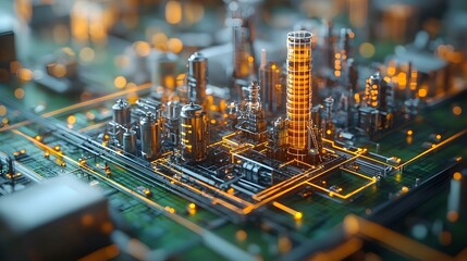 Bustling cityscape with numerous high-rise buildings under a clear sky showcasing urban development and lifestyle