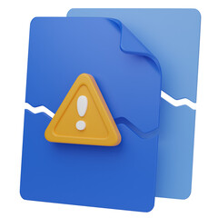 Broken File 3D Icon