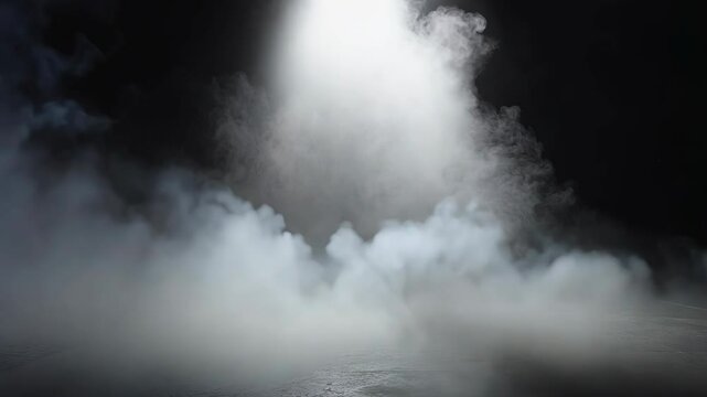Misty Atmosphere Enveloping A Dark Surface With Gentle Illumination Through A Soft Light Source For An Enchanting Visual Effect and Mood Setting. An Enigmatic Scene with Hints of Mystery and Depth.