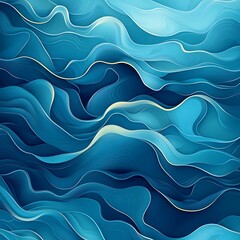 Fototapeta premium Abstract blue wavy background. Can be used for wallpaper, web page background, book cover.