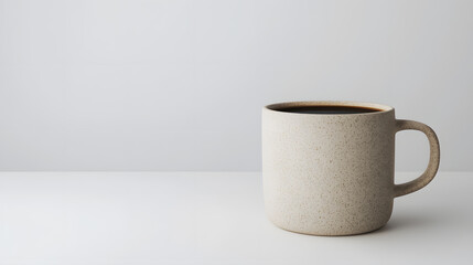 Obraz premium Brewing morning coffee minimalist kitchen still life bright white close-up simple elegance