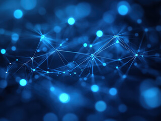 Abstract Blue Digital Network Background
