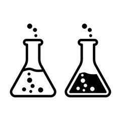 laboratory Chemistry Chemical flask icon vector design symbol templates