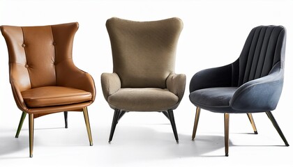 Obraz premium Stylish modern chairs with comfortable cushioning and contemporary design furniture 
