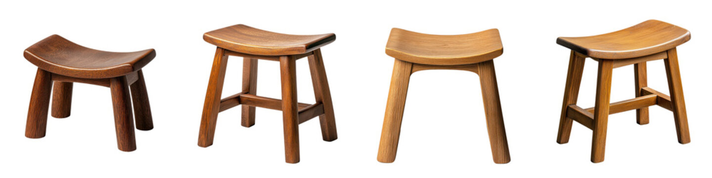 Wooden stools in a variety of contemporary minimalist rustic and natural designs suitable for home office kitchen and bar decor