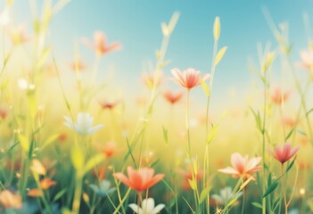 Fototapeta premium dreamy flower summer background glimmerish