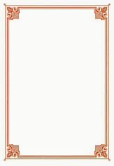 Obraz premium Decorative ornamental frame with floral corner designs