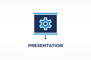 Presentation vector, icon or logo sign isolated symbol illustration