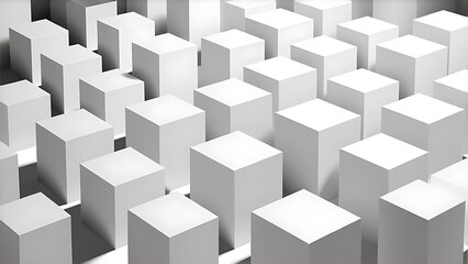 This image features an abstract pattern composed of multiple white cubes3