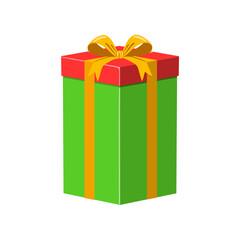 Elegant Gift Present Box. Beautifully Wrapped Surprise for Special Occasions