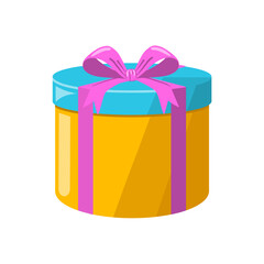 Elegant Gift Present Box. Beautifully Wrapped Surprise for Special Occasions