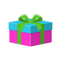 Elegant Gift Present Box. Beautifully Wrapped Surprise for Special Occasions