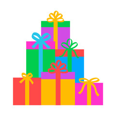 Elegant Gift Present Box. Beautifully Wrapped Surprise for Special Occasions